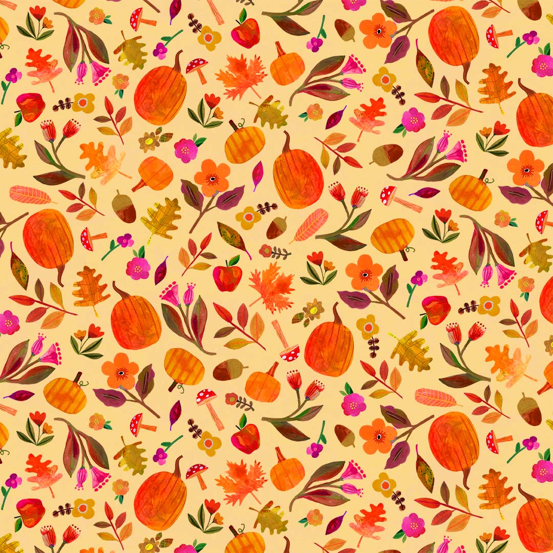 Pumpkin Floral-DDC12312-Butter