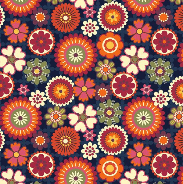Groovy Blooms-DCX12464-Navy