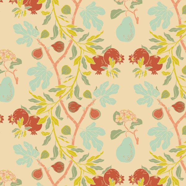 BOUNTIFUL, Pear, Fig, and Pom - Vanilla / MBH-10-VANILLA MBH-10-Pear,-Fig-and-Pom-Vanilla.Miss Kika Tissus.jpg