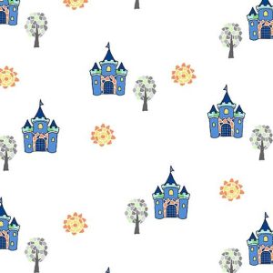 DRAGONS RULE, Castle view - Blue / CX8848-BLUE CX8848-BLUE-D.jpg