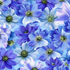 FLORAL FANTASY, Fresh bouquet - Blue / CX10231-BLUE CX10231-BLUE.jpg