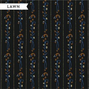 Collection THERE WAS A FOX, Fox and squash Black - Lawn BIO - 6.85 m LN-EI-46 Fox and Squash Black.1.jpg