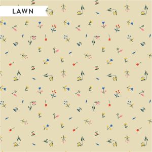 Collection THERE WAS A FOX, Vixen floral Cream - Lawn BIO - 6.85 m LN-EI-48 Vixen Floral Cream.1- the collector's home light.jpg