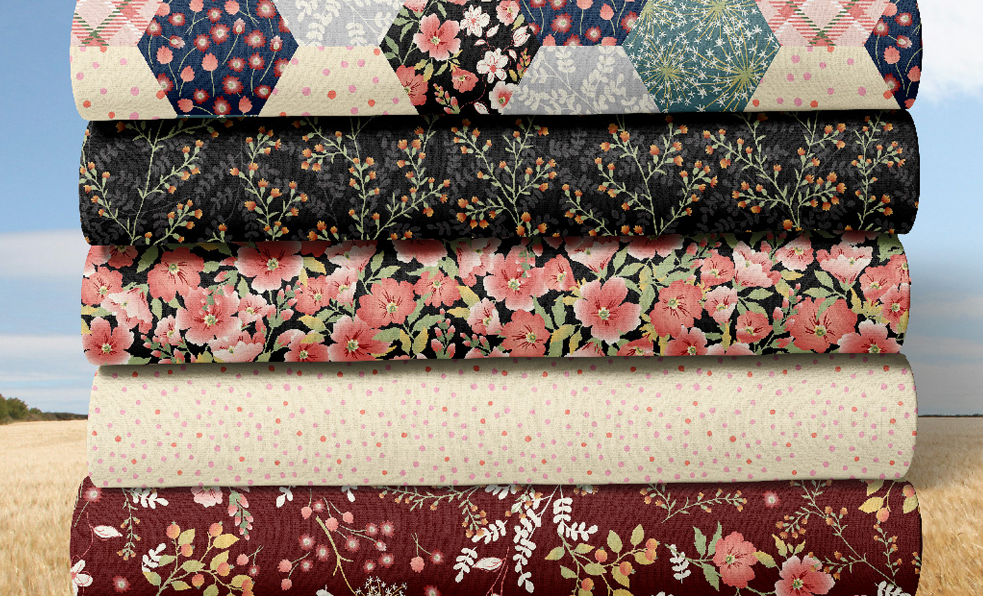 Laizes de tissus colorés