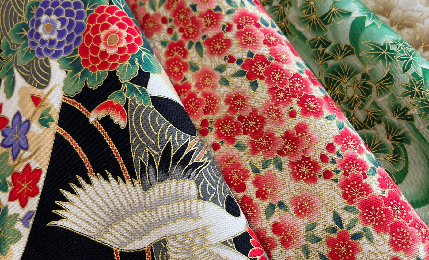 Laizes de tissus colorés